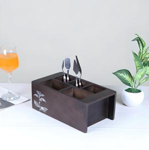 Hot Sale Best Quality Handmade Wooden Storage Organizer Dinning Utensil Holder - Product Image 5