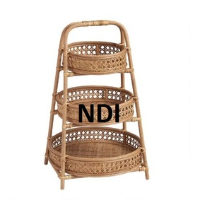 Cesta Ecológica de Bambú para Frutas y Verduras con Acabado Natural de 3 Niveles para Uso en Hogar, Hotel y Restaurante - Product Image 1