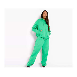 Ensemble de survêtement sportif décontracté en deux pièces en dentelle moderne pour femmes, confortable, vêtements de détente, athleisure, chaud, élégant, tendance, automne, 100% coton - Product Image 1