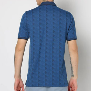 100% coton Polyester hommes décontracté été pour polos nouveaux vêtements décontractés à manches courtes avec tissu tricoté à motif solide - Product Image 5