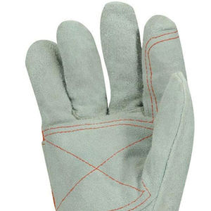 Guantes de cuero canadienses divididos de piel de vaca de colores personalizables Guantes de Palma con parche MOQ bajo para escenas de invierno al aire libre de Pakistán - Product Image 4