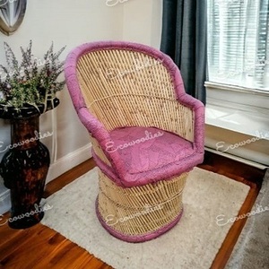 Dernière élégante chaise Sarkanda en osier naturel de bambou Design moderne fabriqué à la main pour le salon extérieur Salle à manger Hôtel - Product Image 5