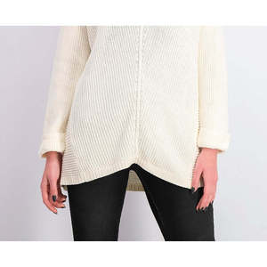 Maglione da Donna Charter Club in Cotone Premium Testurizzato con Scollo a V, Bianco, Taglia Extra Large - Moda Casual Invernale e Autunnale con Lavorazione a Trecce Frontali - Product Image 3