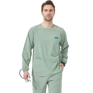 Ensembles de gommage à manches longues à col rond Uniformes en matériau extensible - Product Image 6