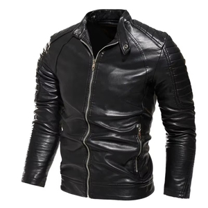 Vestes respirantes en cuir véritable nouveauté veste Slim Fit pour hommes - Product Image 3
