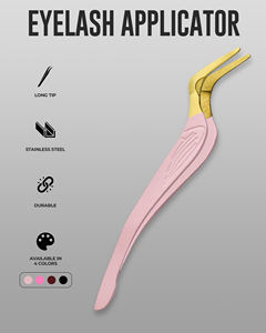Applicateur de cils Khadmi Impex en acier inoxydable plaqué or avec pointe en fibre antistatique de précision, étiquetage privé - Product Image 5