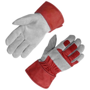 Gants de travail de sécurité en cuir de vachette pleine fleur de qualité supérieure, résistants à la chaleur, certifiés CE, avec manchette de sécurité antidérapante - Product Image 4