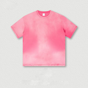 Camiseta de hombre de gran tamaño de longitud larga pesada de algodón 100% lavado con ácido vintage personalizado estampado ropa de calle transpirable - Product Image 3