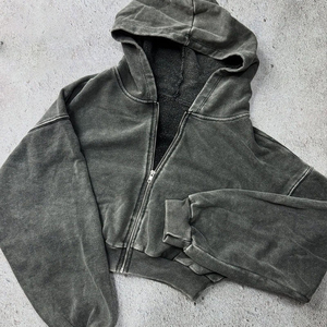 Marque privée vente en gros 100% coton délavé à l'acide sweats à capuche d'hiver pour hommes personnalisés de haute qualité logo brodé sweat à capuche de style streetwear - Product Image 1