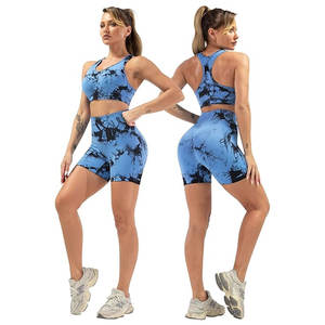 Ropa deportiva personalizada para mujer, Sujetador deportivo sin costuras, mallas deportivas, ropa de gimnasio, conjunto de Yoga de 2 piezas - Product Image 6