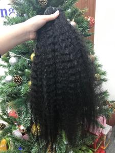 Vente chaude en gros KinKy 100% cheveux bruts de haute qualité haute vente en gros Extensions de cheveux température Fibre pour les femmes noires - Product Image 5