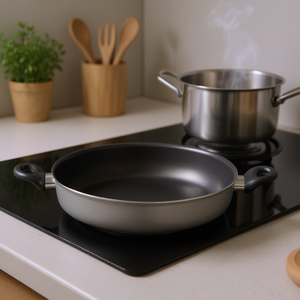 กระทะอลูมิเนียมเคลือบกันติด VELVET สีเทา ขนาด 28 ซม. ใช้กับทีวีได้ รุ่น 62025282310001 ประเภทสินค้า - Product Image 3