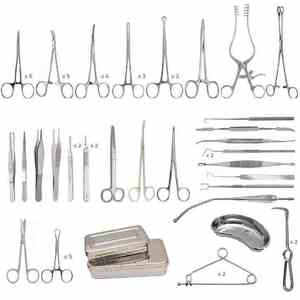 Juego de instrumentos de reparación de hernia de fuente de alimentación manual de 30 piezas certificado CE ISO OEM de acero inoxidable para cirugía - Product Image 1