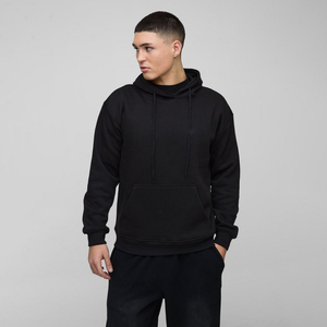 เสื้อสเวตเตอร์มีฮู้ดขนาดใหญ่สำหรับผู้ชายเสื้อสเวตเตอร์โอเวอร์ไซส์ผู้ชายเสื้อฮู้ดแนวสตรีทแบบสั้นผลิตโดย Marfa International - Product Image 1