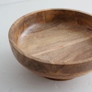 Plato de Pedestal de Madera de Mango - Product Image 6