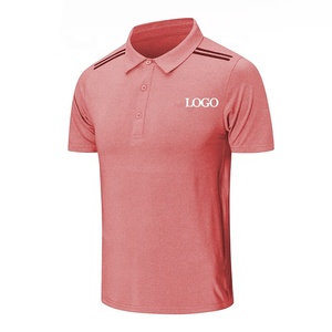 Personalizado de lujo de los hombres de algodón camiseta polo streetwear de gran tamaño costilla cuello redondo hombro caído peso pesado 220gsm Polo Camiseta para los hombres - Product Image 2