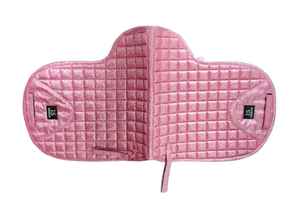 Tapis de selle équestre matelassé en coton rose pailleté de qualité supérieure, absorption des chocs, logo personnalisé, pour l'équitation - Product Image 2