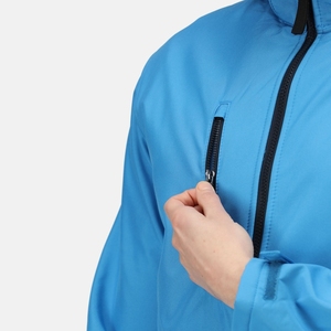 Men's Waterproof Soft Shell Jacket Outdoor Sports Trekking Work-Windproof Custom Logo Zipper Closure Cotton Printed Fabric - Product Image 4