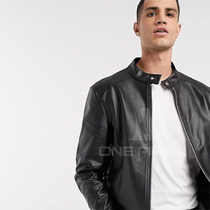 แจ็กเก็ตหนังสำหรับผู้ชายทรงสลิมฟิตแจ็คเก็ตหนังแฟชั่นล่าสุดสำหรับฤดูหนาว - Product Image 2