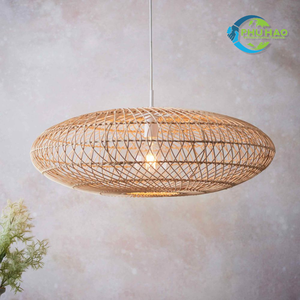 Interiores creativos y orgánicos: RATTAN BAMBOO LANTERN CHANDELIERS Elección perfecta para su hogar Restaurante Resort Garden - Product Image 6