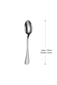 Mr. Spoon Serie Liso ช้อนขนมหวาน 175 มม. สแตนเลสสตีล 18/0 โมโนบล็อก รุ่น Mango ใช้กับเครื่องล้างจานได้ ทนต่อการกัดกร่อน - Product Image 2