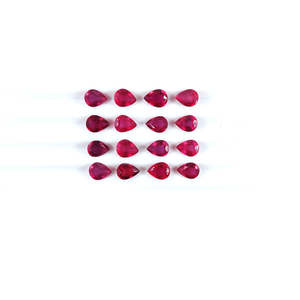 Natural Bangkok Ruby Faceted <b>Beads</b> 5x7mm 6x8mm Calibrated Pears Fine Quality Loose for DIY Jewelry Making Heat Treated <b>Red</b> - Product Image 2