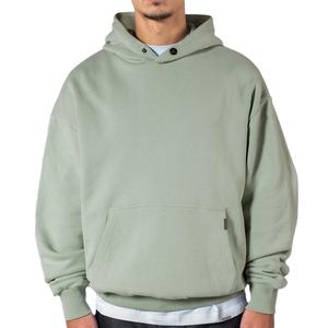 Sweat à capuche surdimensionné de style boxy pour hommes avec impression personnalisée de logo en gros Streetwear pull vintage 100% coton - Product Image 1