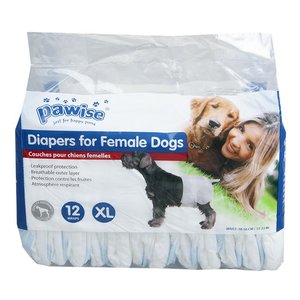 Pawise cucciolo di cane pannolino Xl 12 pz