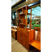 Meuble de séparation de pièce en teck au design chinois moderne, durable, exquis et élégant, avec porte Shaker, pour la maison