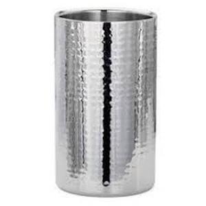 Modern Luxury Hammered Design Silver Finishing Aluminium Metal <b>Bar</b> & <b>Wine</b> Bucket for Beer <b>Wine</b> Champagne & Party Cooler - Product Image 1