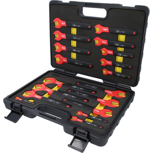 Set di chiavi a bocca KS Tools, 1000 V, 7 - 24 mm, 18 pezzi, in valigetta di plastica, isolamento per immersione - Product Image 1
