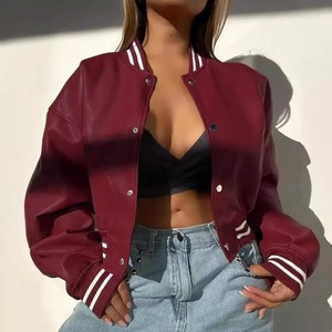 Vente chaude Veste universitaire élégante pour femme Fabricant Veste universitaire coupe-vent en gros Veste Letterman OEM pour femmes - Product Image 2