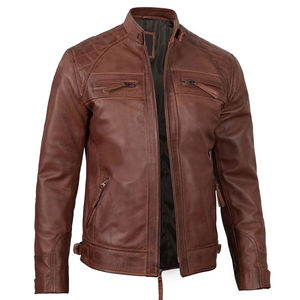 Veste en cuir pour hommes sur mesure, vente en gros de vêtements d'extérieur en cuir véritable du Pakistan, veste pour homme - Product Image 5