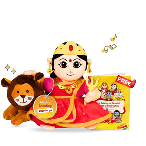 Muñeca de Peluche Devi Durga, Tamaño Mediano, Juguete de Tela Suave para Niños, Hecho con Material de Peluche Seguro para Niños, Apto para Jugar - Product Image 3