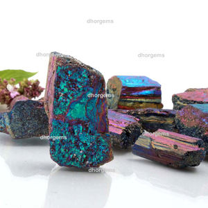 Pierre uranolite brut, cristal revêtu de titane, points de quartz, paraiba, tourmaline, cristaux de miel rugueux, ange aura - Product Image 4