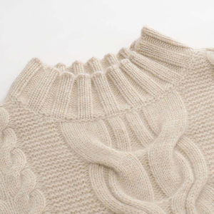 Pull femme fleur torsadée pull épaissi pull câble d'hiver femme - Product Image 3