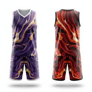 ชุดบาสเก็ตบอลกีฬาแบบกำหนดเอง 2026 |   หมายเลขทีมและชื่อ |   ขายส่งงานพิมพ์ซับลิเมชั่น - Product Image 4