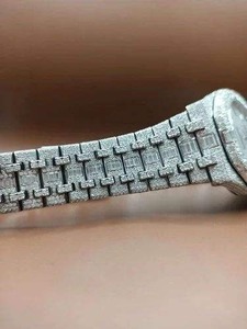 Nuevo Reloj de Pulsera Automático de Lujo con Diamantes de Moissanita, Elegante, Estilo Hip Hop, Antiguo, de Acero Inoxidable, Disponible para la Venta - Product Image 3