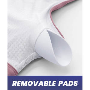 Soutien-gorge de sport tendance pour femme, maintien élevé, sans coutures, logo simple sur le devant, en Spandex/Nylon, fabriqué au Pakistan, nouveau design 2025 - Product Image 5