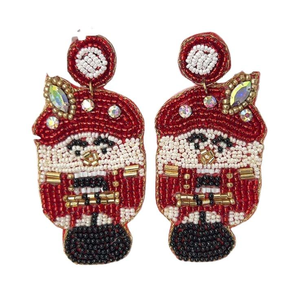 Beaded Embroidery Snowman Dangle <b>Earring</b> Fancy Jewelry Premium Exclusive & <b>Beautiful</b> Latest From India - Product Image 3
