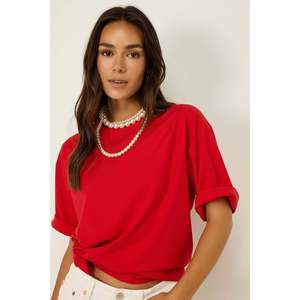 T-shirt ample à col rond et manches longues en viscose/polyester, style décontracté - Product Image 4