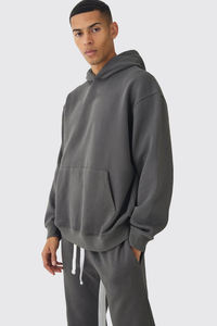 ชุดวอร์มฤดูหนาวแบบโอเวอร์ไซส์ผ้าหนา ดีไซน์ใหม่ล่าสุด ผลิตจากผ้าฝ้าย 100% สำหรับผู้ชาย - Product Image 3