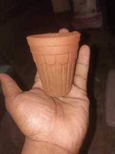 Tasse à thé en verre terre cuite de haute qualité 50 ML Moderne Sans plomb Écologique Thé de l'après-midi Matériel d'argile sain Fabriqué - Product Image 4