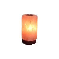 Lampe en sel de cristal naturel de l'Himalaya en forme de cylindre, diffuseur d'huiles essentielles, coupelle en acier inoxydable, aromathérapie, spa, massage corporel, Numkyne