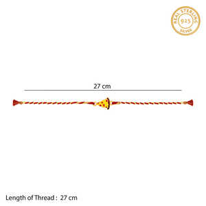 Bijoux rakhi amusants et élégants pour enfants sur le thème de la pizza dorée pour enfants - Product Image 6