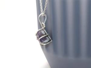 Wholesale 925 Solid Sterling Silver Pendant Beautiful <b>Purple</b> Amethyst Gemstone Necklace Elegant Pearl Jewelry Gift for Her - Product Image 2