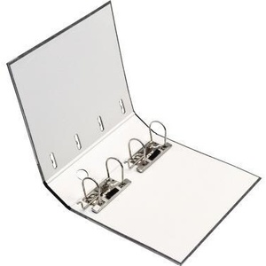 Carpeta Doble Falken de 70 mm, 2x DIN A5 Horizontal, 4 Clips, de Cartón, con Acabado Negro Mármol Nube - Product Image 1