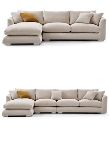 Sofá Seccional en Forma de L de Tela Chenille, Estilo Nórdico Moderno y Simple, para Sala de Estar, Desmontable y Lavable, Novedad Global - Product Image 3