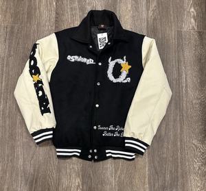 Chaqueta universitaria con letras de béisbol personalizada de alta calidad de fabricante OEM para hombre con mangas de cuero de chenilla bordadas para invierno - Product Image 2