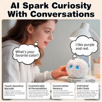 Peluche interactive IA avec chat vocal basé sur GPT, mémoire de conversation, yeux LED expressifs et réponse tactile – Adorable compagnon intelligent